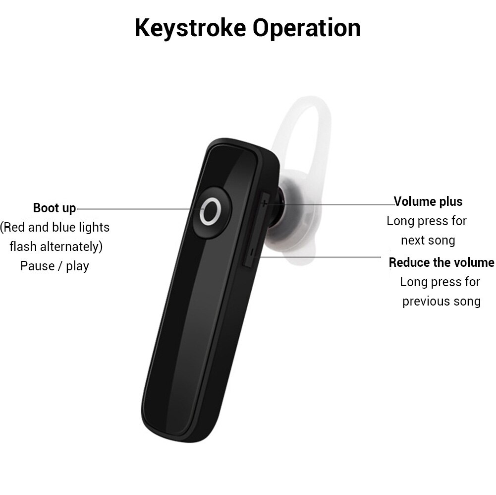 Bluetooth Oordopjes Headset Draadloze Koptelefoon Met Microfoon Volume Verstelbare Voor Iphone Xiaomi Android Telefoon Ipad Muziek Headset