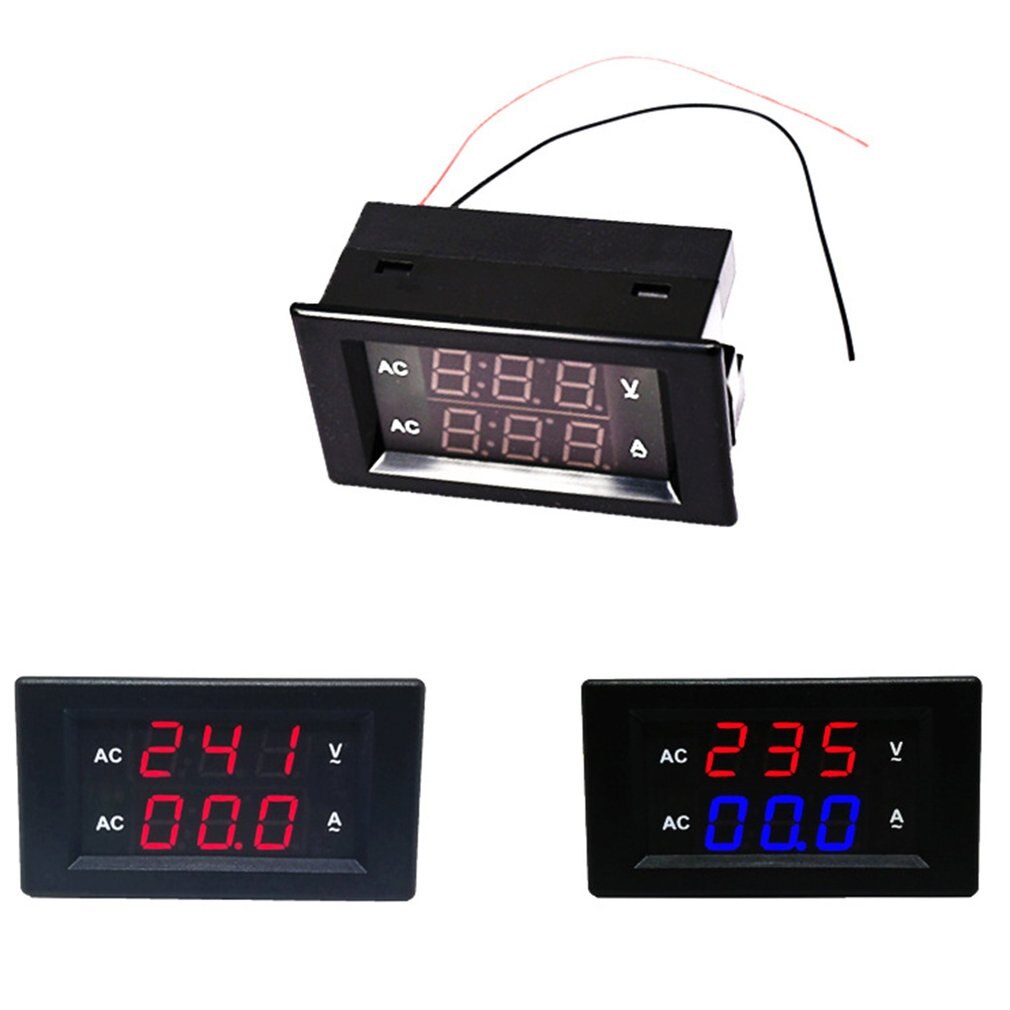 10A AC Digital Dual LED Display Voltmeter Ammeter Amp Volt Voltage Current Meter Tester High Precision