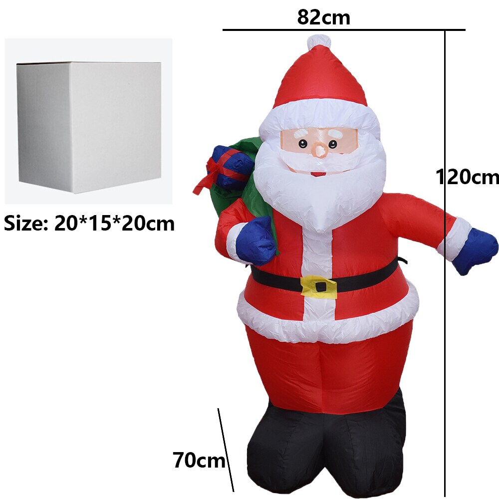 Giant Kerst Inflatables Outdoor Decoratie Kerstman Opblaasbare Pop Met Led Licht Binnenplaats Ornamenten Props Met Blower