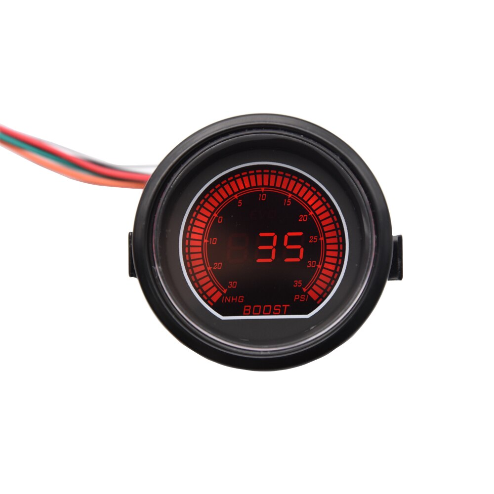 52mm turbo boost psi gauge vakuumpressemåler bil booster gauge meter 0-35 psi vakuumpressmåler 2 tommers måler 12v blå rød