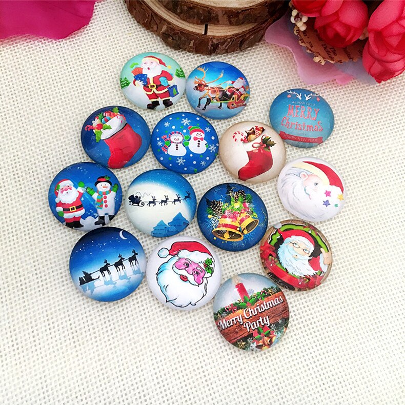 12mm perle glass brads jul hjort reinsdyr santa papir håndverk utklippsbok tilbehør bryllup forsyningskort invitasjon valentine