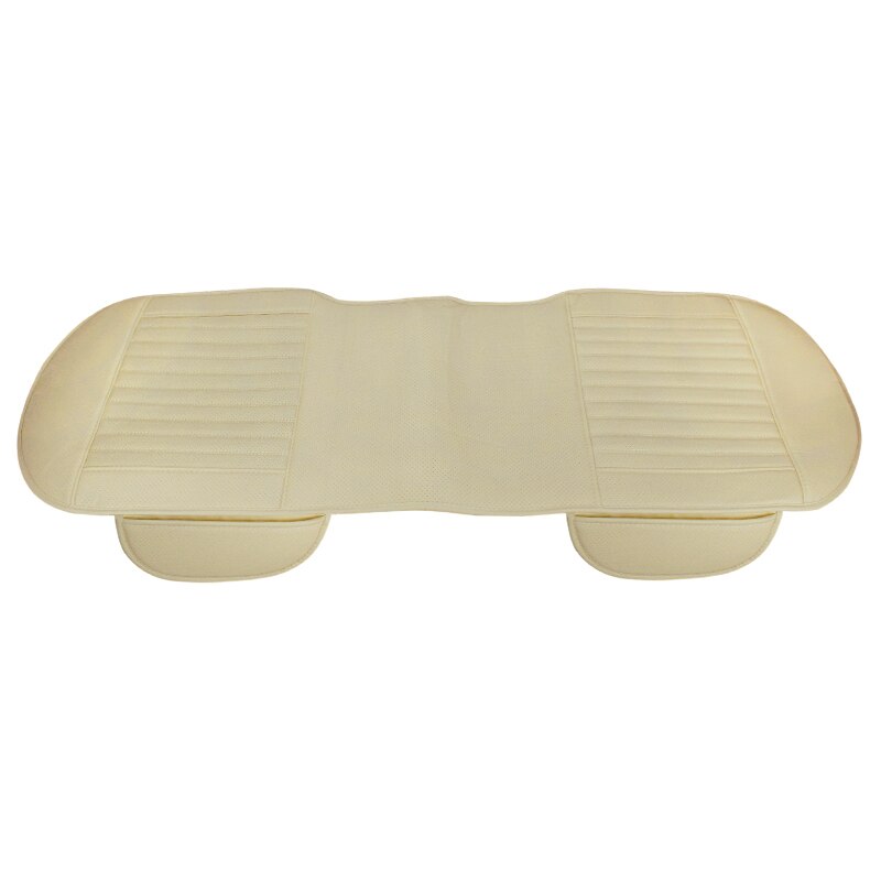Universal Auto Car Seat Covers Protector Pad Mat Breathable PU Leather Car Front Rear Back Seat Cover Auto Seat Cushion 4 Colors: 1PCS Rear Beige