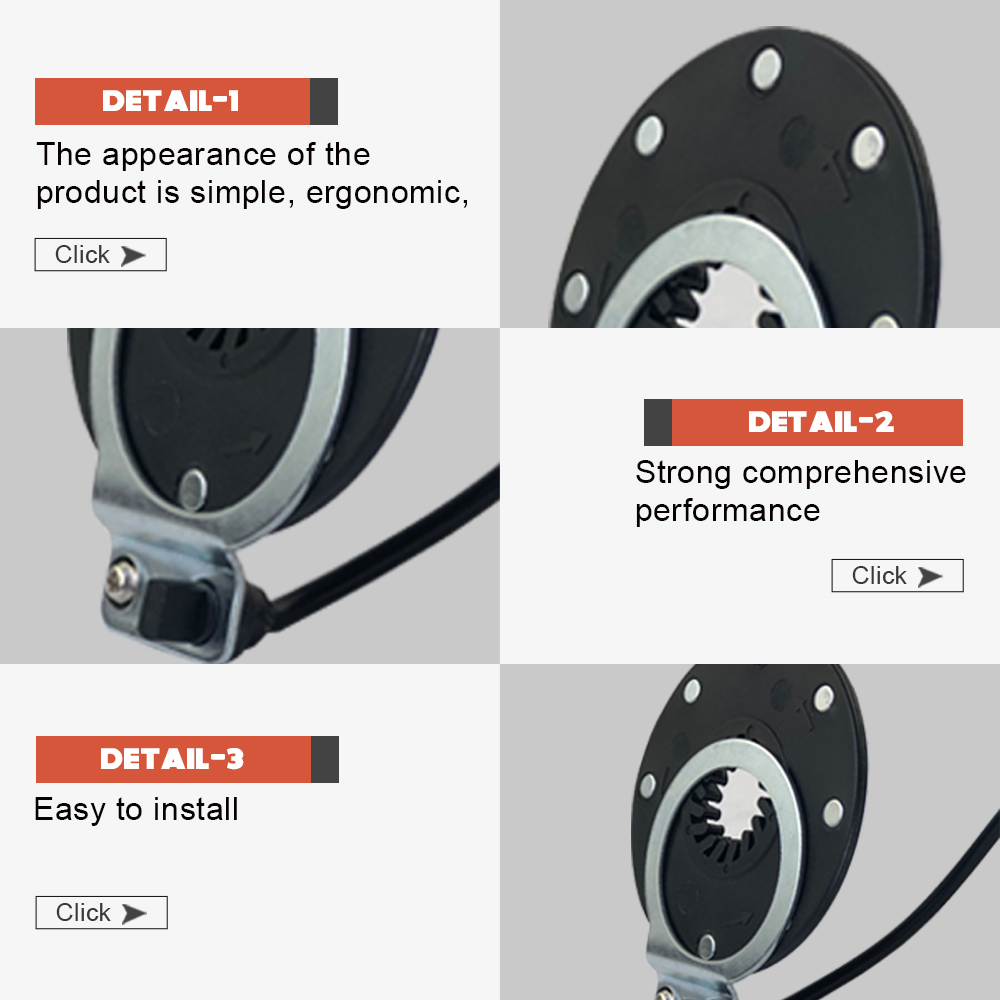 Electric Bike PAS Sensor KT-BZ-8 8 Magnets Pedal Assistant Sensor Ebike PAS Waterproof Plug For Electric Bicycle Conversion Kit