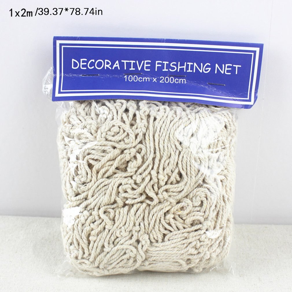 Mediterranean Sea Fishing net Ocean Style Soft Loading Fishing Net Hand-woven Float Shell Wall Decoration
