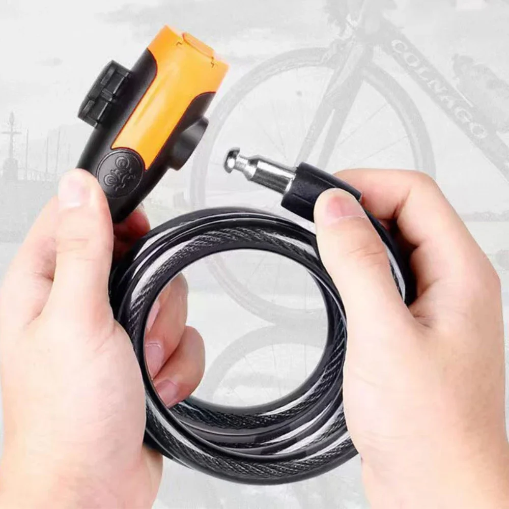 Lucchetto a combinazione per casco moto e bici – Catena in acciaio antifurto con chiave per veicoli elettrici ‌ ‌