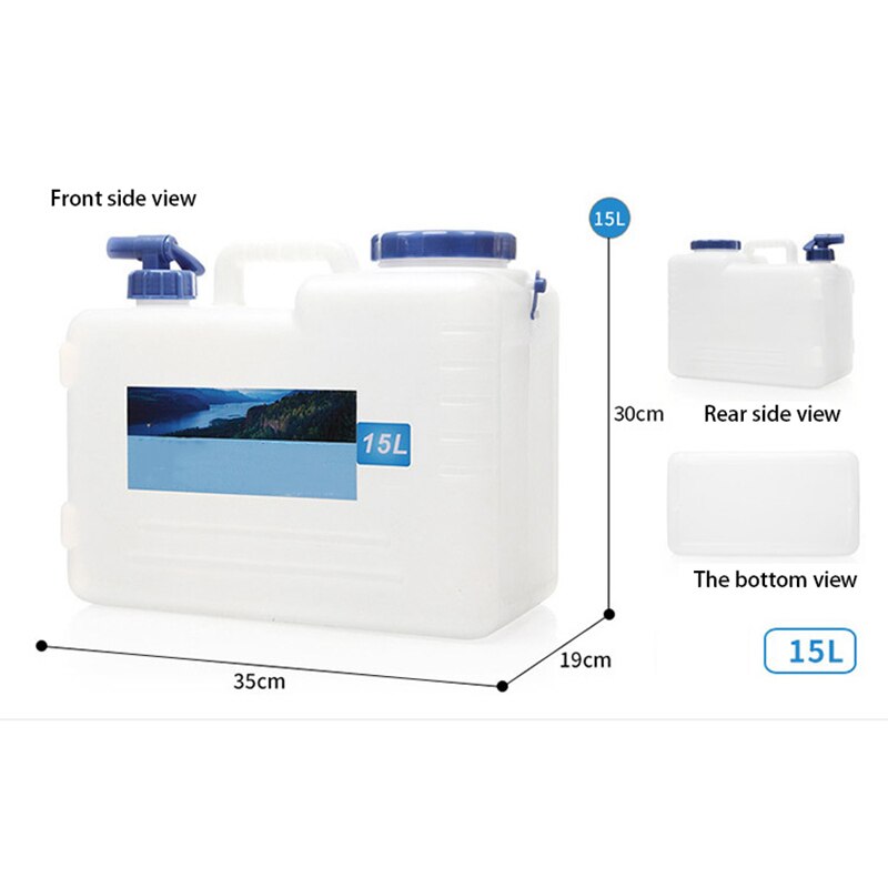 Outdoor Camping Reizen Auto Water Emmer Water Carrier Bus Met Water-Tap &amp; Lekvrije Deksel 15L