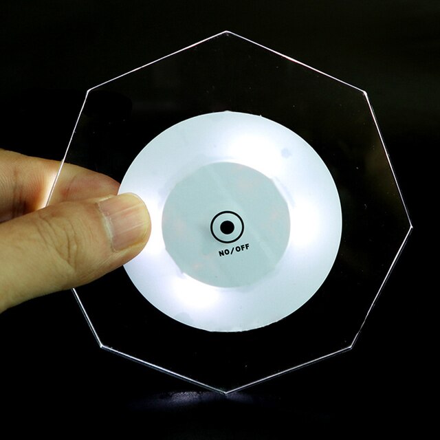 LED Coaster Cup Holder Mug Stand Acrylic Bar Cocktail Lighting Mat Kitchen Accessories For Home Bar Party: 6