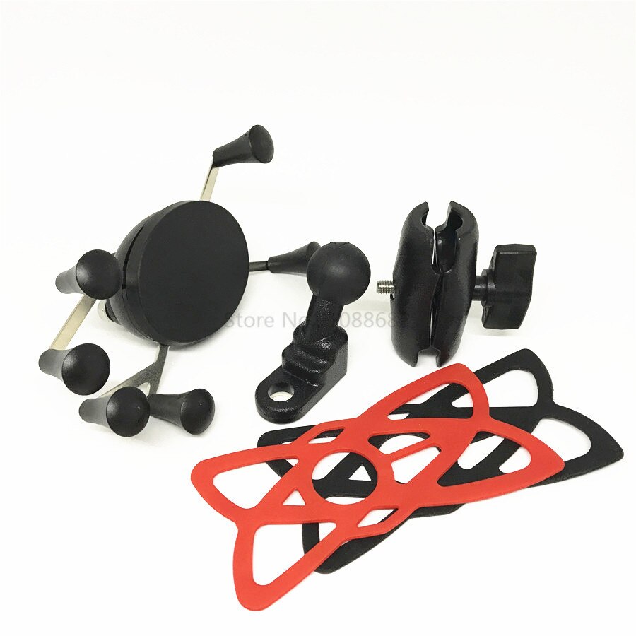 Jadkinsta Plastic Motorfiets Stuur Clamp Houder Met 25Mm Bal Voor Smartphone Voor Gopro Camera &#39;S: Rear mirror base kit