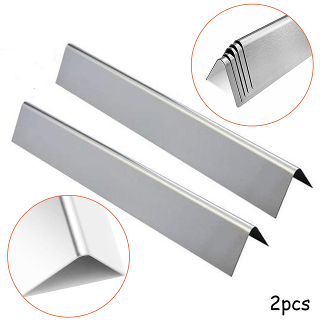 4pcs Stainless Steel Shield Tent BBQ Gas Grill Replacement Heat Plate Stainless Steel Heat Plate Shield Barbeque Grill BBQ Acce