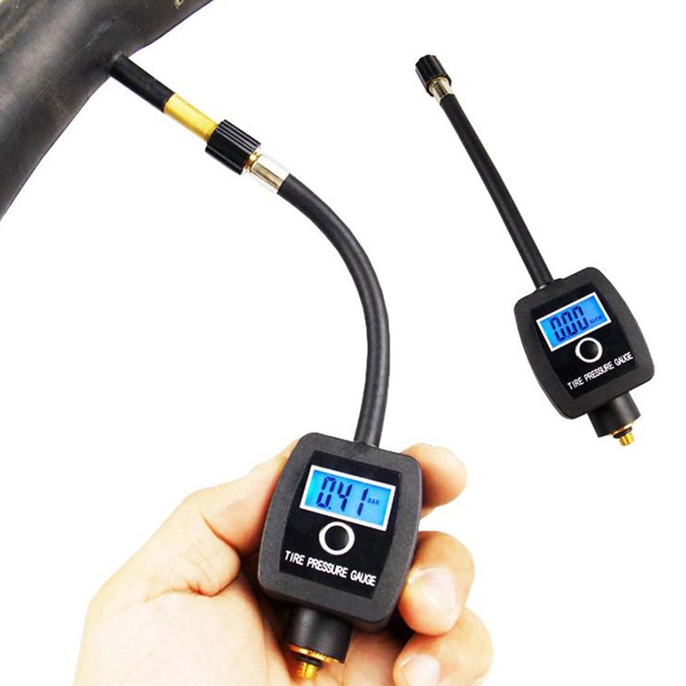 Jauge de pression d'air de pneu de vélo numérique Durable Mini mesure de compteur de pneu d'air de vélo affichage numérique de haute précision