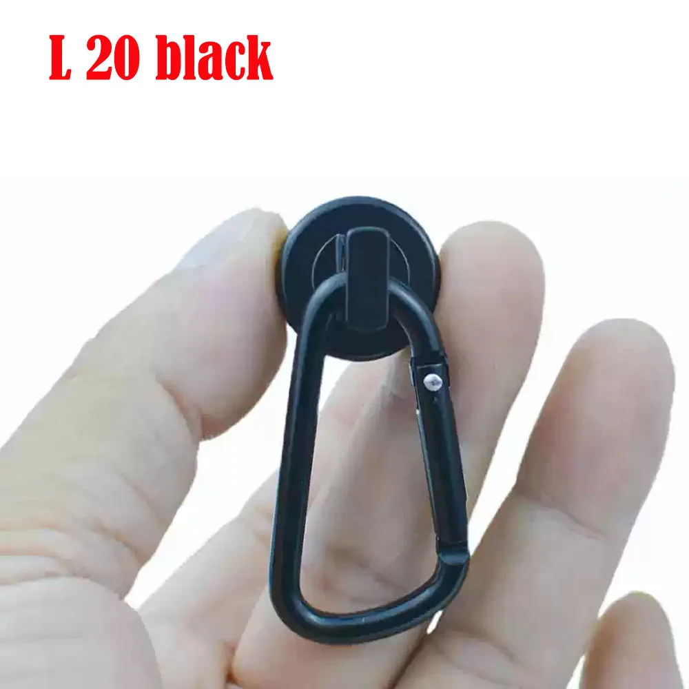 2-10 stuks magnetische haken zware magneet met draaibare karabijnhaak magneet karabijnhaak voor binnen/buiten hangende tas keuken: 2M / Bruin