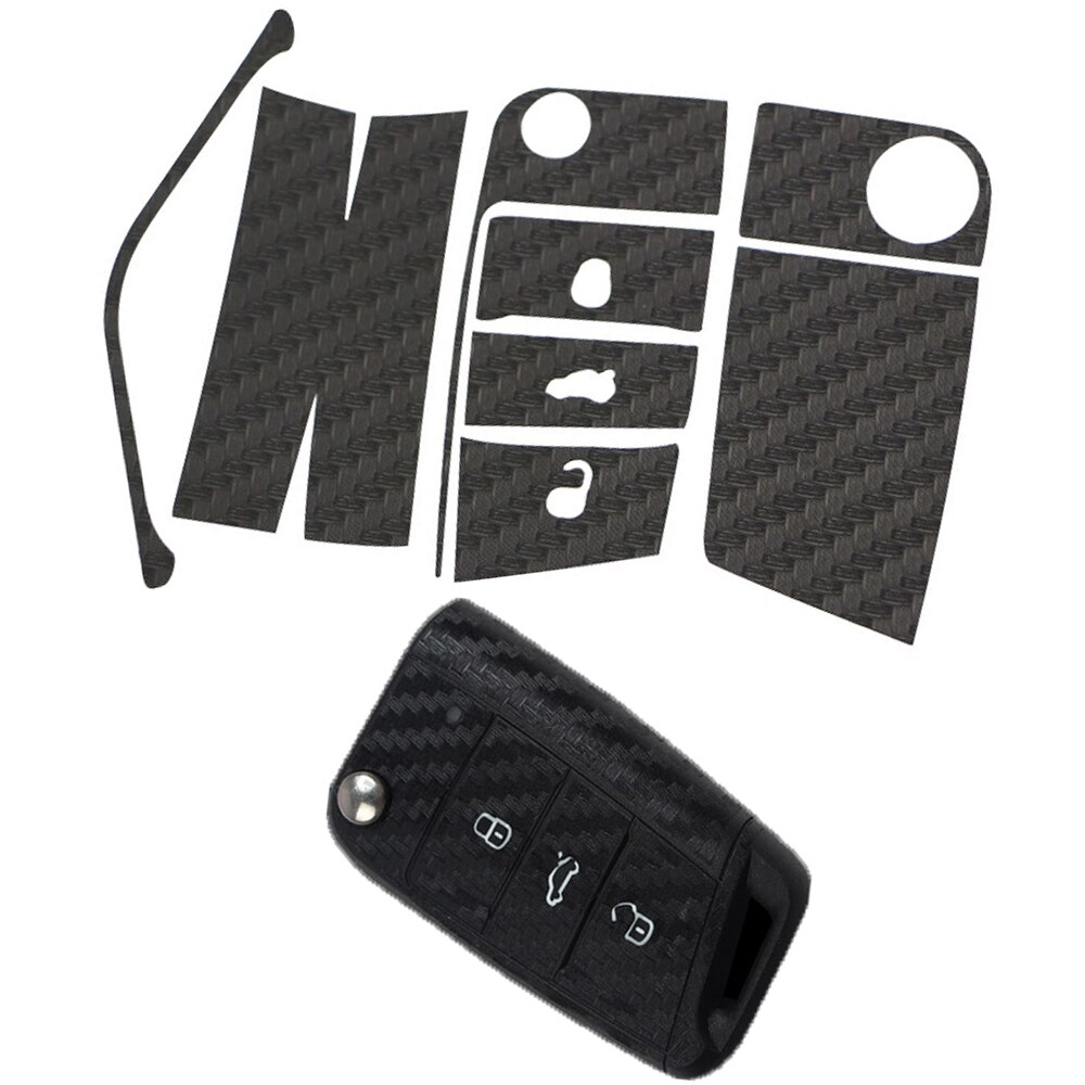 Pegatina de fibra de carbono para llave de coche, para VW, Volkswagen, Golf 7, MK7, GTI, Skoda, Octavia, A7, A 7, , , Seat Leon, Ibiza, CUPTRA