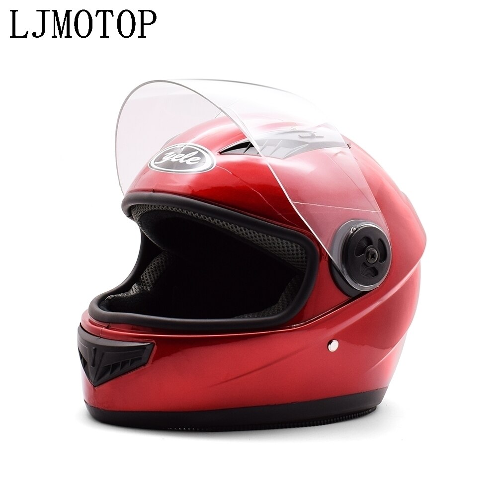Motorcycle Helmet Motocross Men Full Face Helmet Breathable ABS Material Riding Motorbike Helmet Moto Helmet Motorcycle: Red