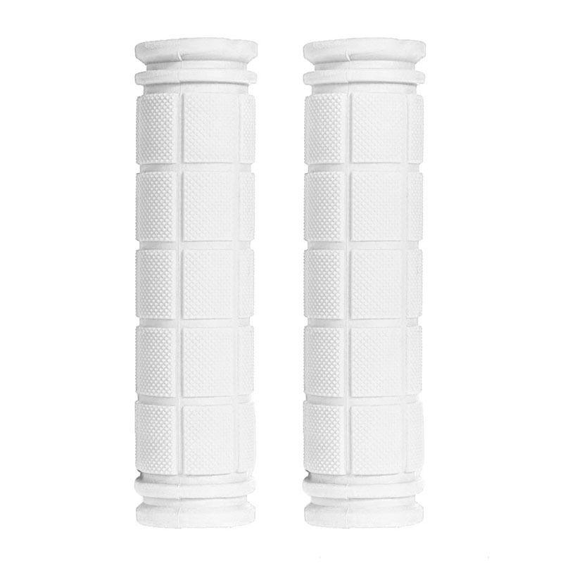 BMX MTB Cycling Mountain Bicycle Scooter Bike Handle Bar Rubber Soft End Grip: White