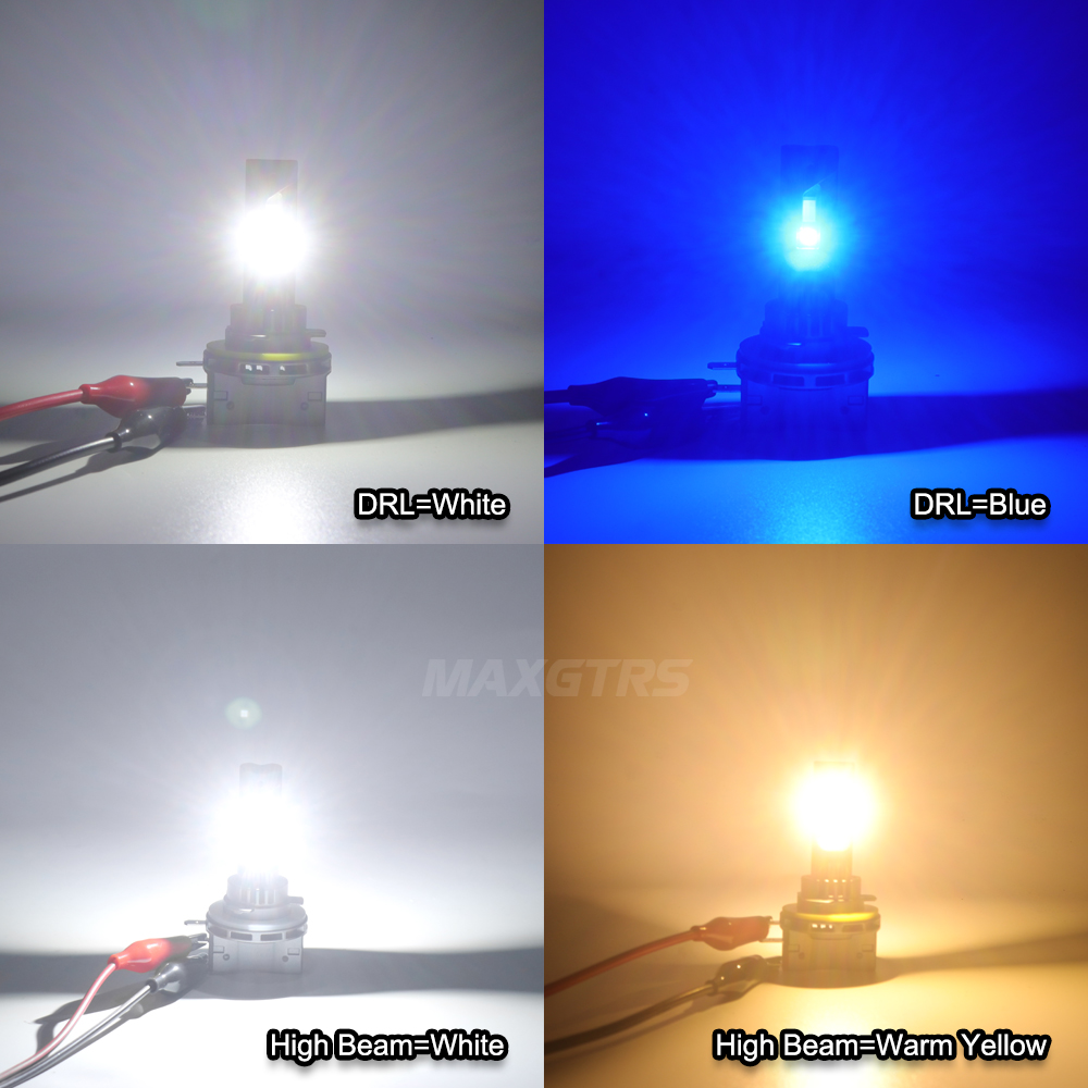 2 uds H15 bombillas de faros LED CANBUS 6500K blanco 30000LM coche LED Luz De Carretera DRL lámpara de conducción con ventilador de refrigeración sin errores