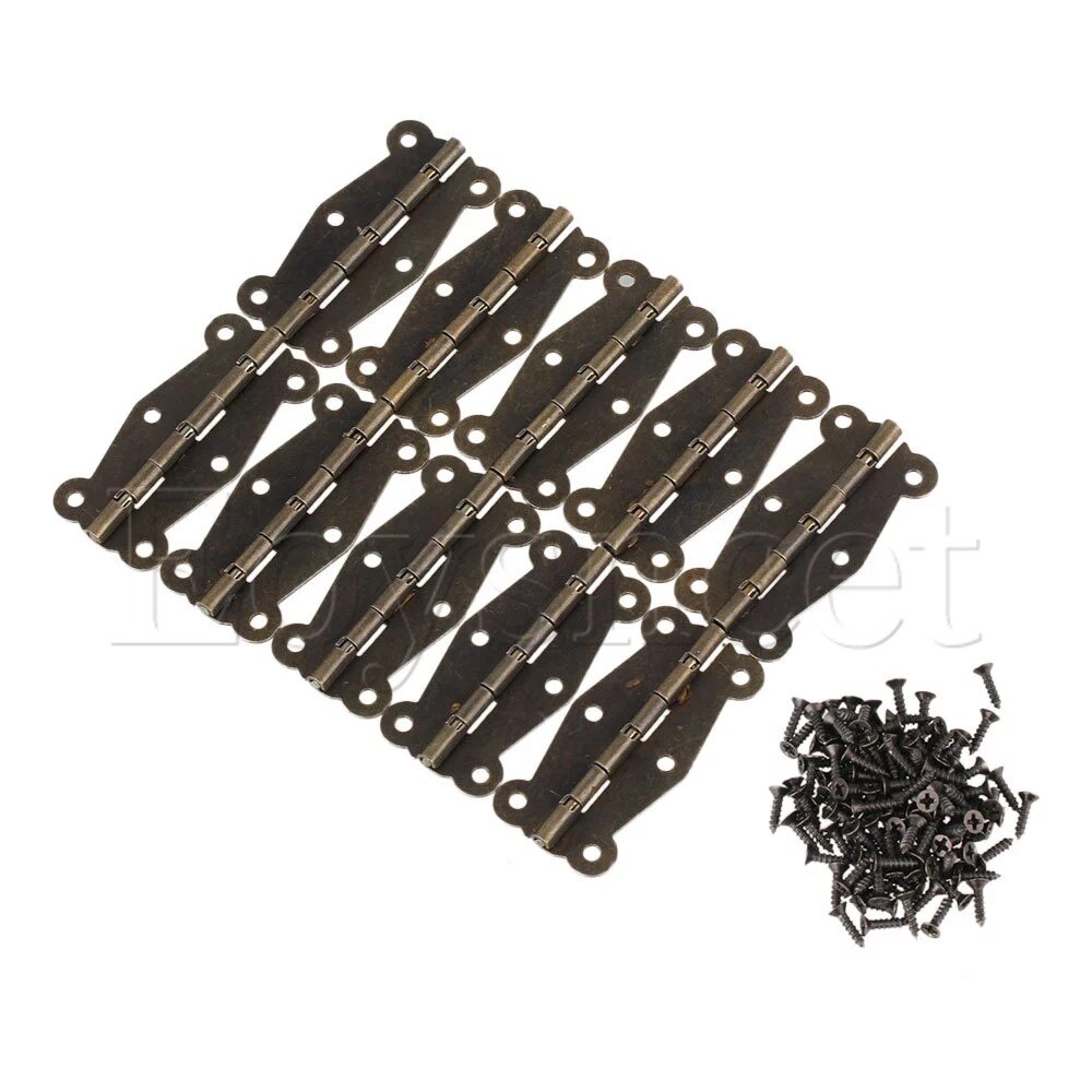D049 Ijzer Antieke Kast Oppervlak Zelfsluitende Kant Scharnieren Pack Van 10