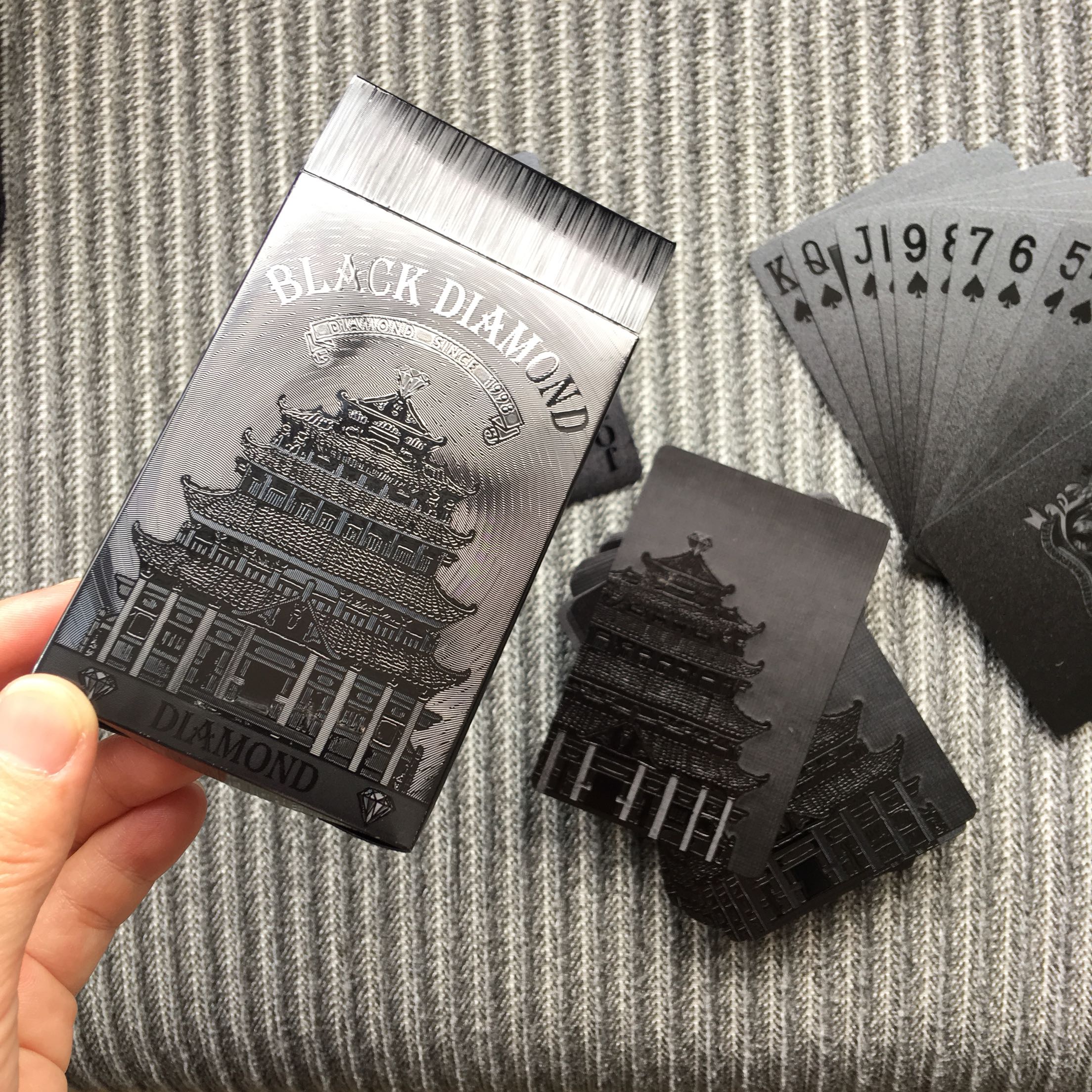 Holdbare plast spillekort vandtæt gylden poker sort samling black diamond poker kort standard