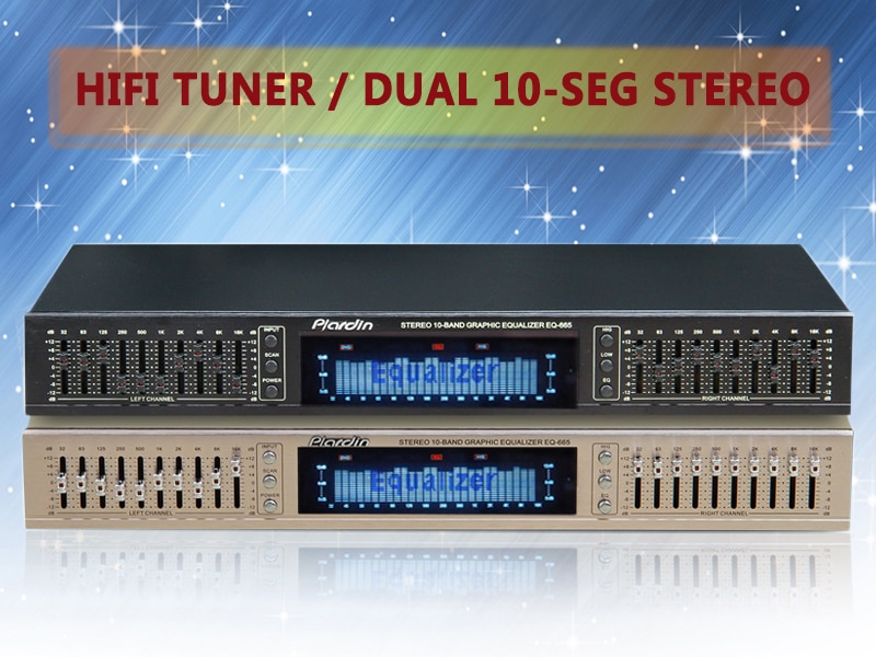 Hifi EQ665 Equalizer Stereo Tone Control Audiophile Diy Dual 10-Segment Pre-Timing Hi End Hifi Equalizer