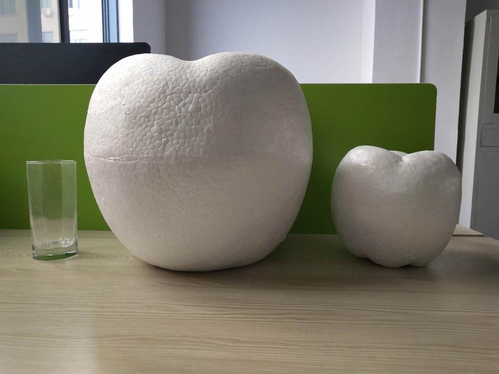 Polystyren styrofoam skum stort eple modell julaften halloween dekorasjonsmaterialer diy håndlagde møbler forsyninger