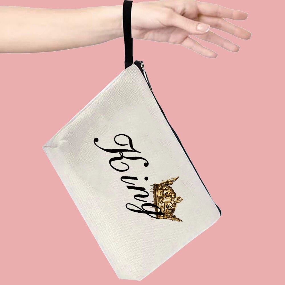 Meisje Make-Up Tas Queen Patroon Klassieke Organizer Bag Zakjes Voor Reistassen Pouch Vrouwen Opslag Cosmetische Tas