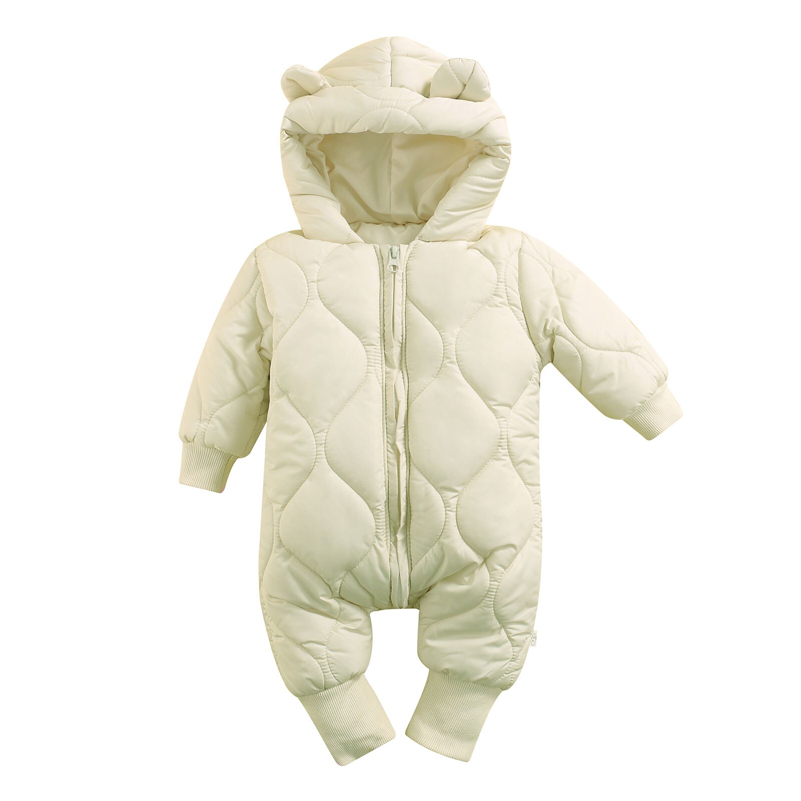 2021 grosso quente infantil macacão de bebê com capuz dentro do velo menino menina inverno outono macacão crianças outerwear crianças snowsuit: Bege / 18 m