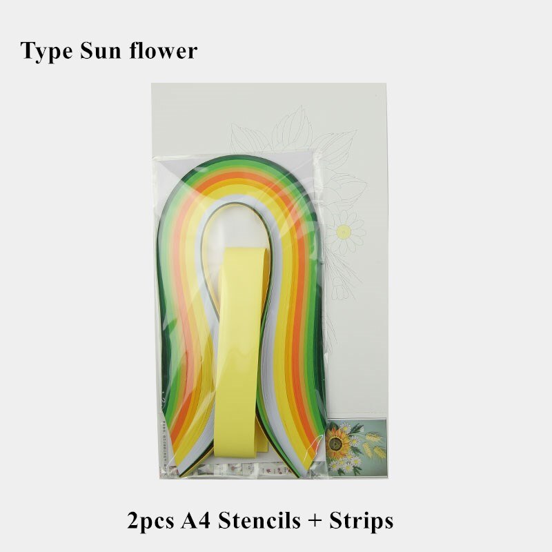 A4 Stencil Quilling Paper Art Paper Filigree Pattern Quilling Paper Template Origami Template Wall Art: Type Sun flower
