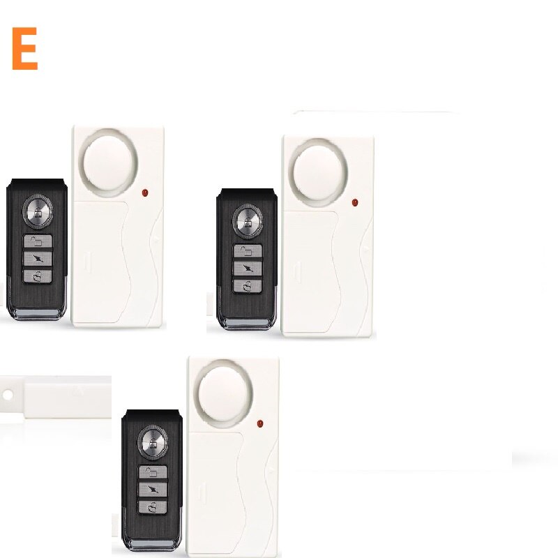 Darho Remote Control Open Closed ABS Door Sensor Wireless Home for Alarm System Alerts Window Magnetic Security Detector: E