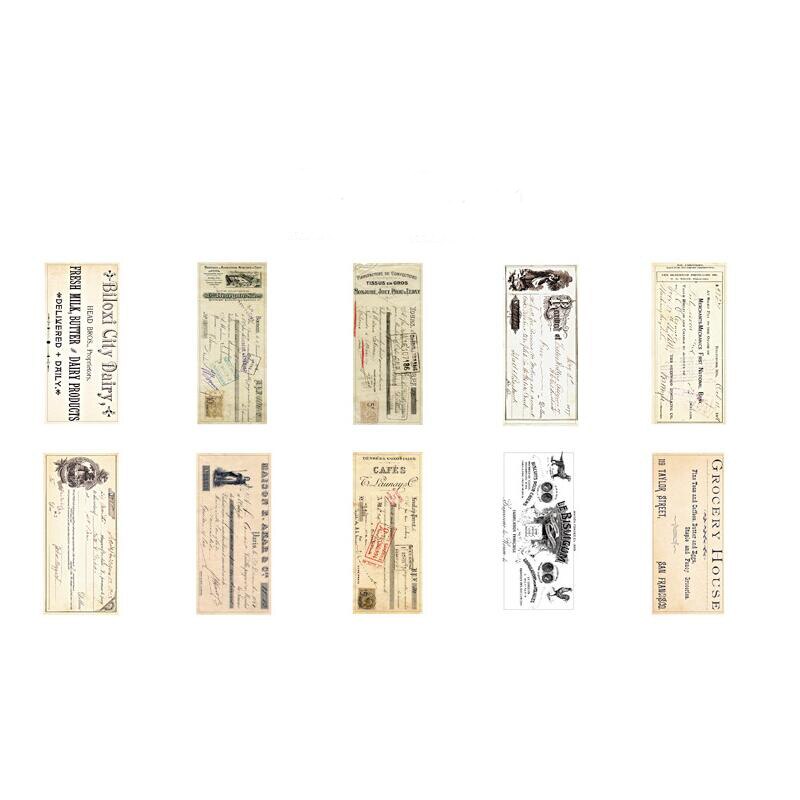30pcs Ticket Stamp Series Color Handbook Sticker Retro Letterhead Travel Notebook Sticker cute Stationery: 8