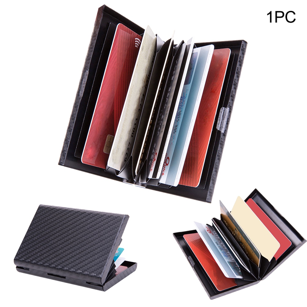 Storage Credit Card Holder Men Wallet Protective 6 Slots Anti Magnetic Security Bank Business Aluminum Alloy Case Box Travel