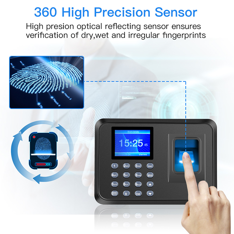 Biometric Fingerprint Time Attendance System Intelligent Fingerprint Time Attendance Machine Time Clock Recorder Device Employee