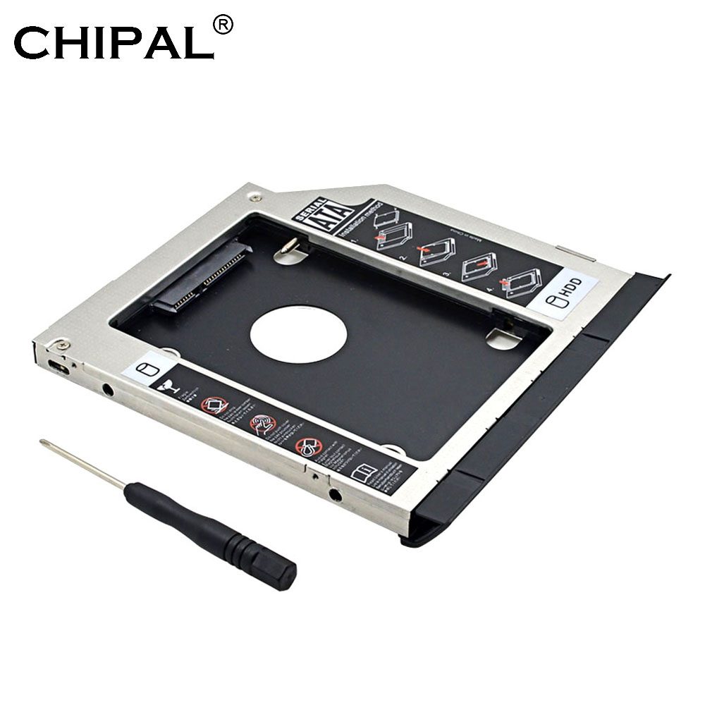 Chipal 2nd hdd caddy 9.5mm sata 3.0 med ejektor dobbelt led lys til dell latitude  e6320 e6420 e6520 e6430 e6530 cd- rom