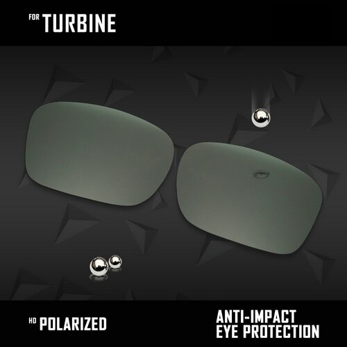 OOWLIT Lenses Replacements For Oakley Turbine Sunglasses Polarized - Multi Colors: Green Black