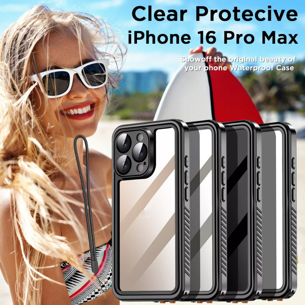 Vandtæt ip68 til 11 16e 16 15 14 13 12 pro max xr xs plus metal aluminium svømmetelefon luksuriøst undervandscover