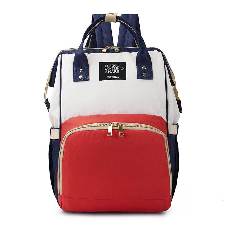 Licht Luiertas Multifunctionele Grote Volume Mother 'S Bag Verbeterde Waterdichte Rugzak Zwangere Vrouwen Zogende Verpleging: Red and Blue M Mixed Colors