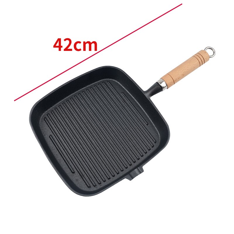 Cast Iron Frying Pan Frying Pan Uncoated Non-stick Pancake Hand Pancake Pancake Pan Pizza Pan: 42cm