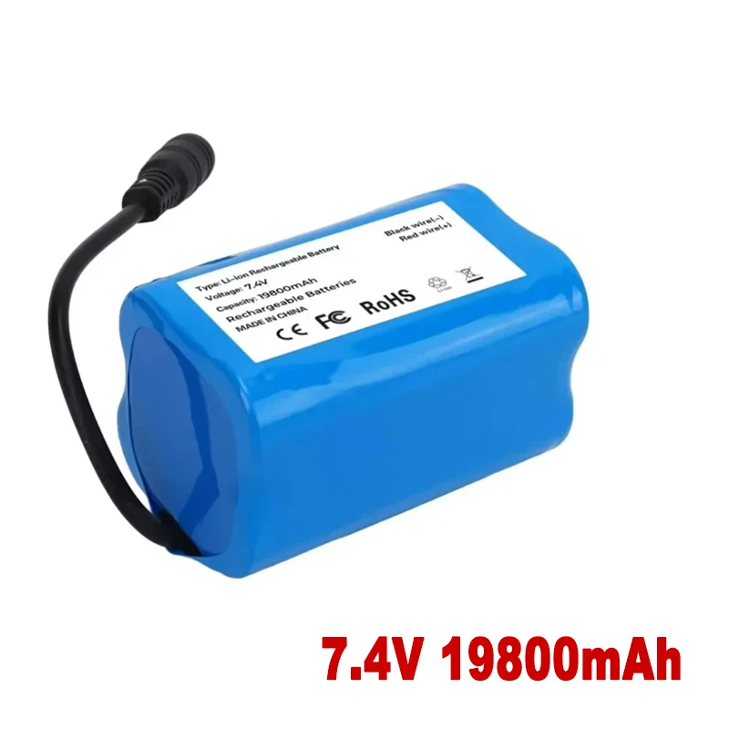 Akumulator 7,4 V 19800 mAh do T188 T888 2011-5 V007 C18 H18 So on Zdalnie sterowany RC Przynęta na ryby Części do łodzi: SZARY