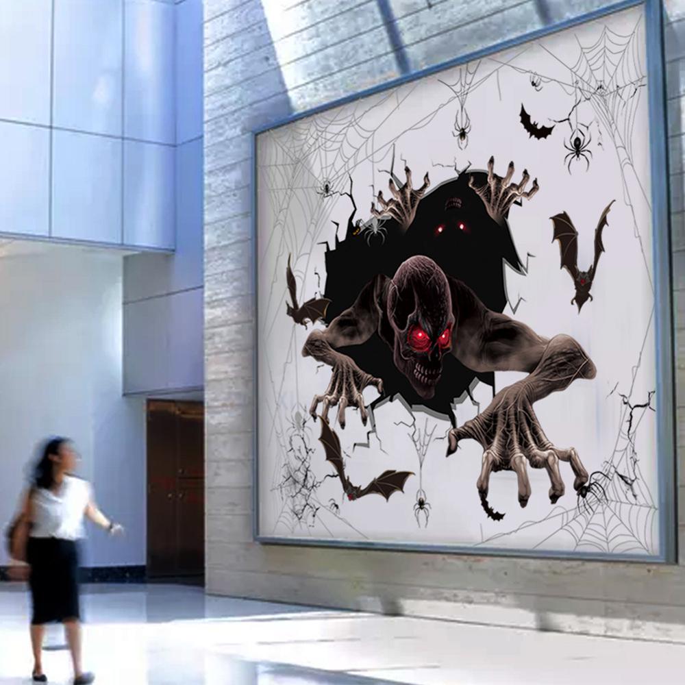 Halloween Blood Handprint Blood Footprint Wall Sticker Horror Decoration Window Stickers Festival Party Supplies