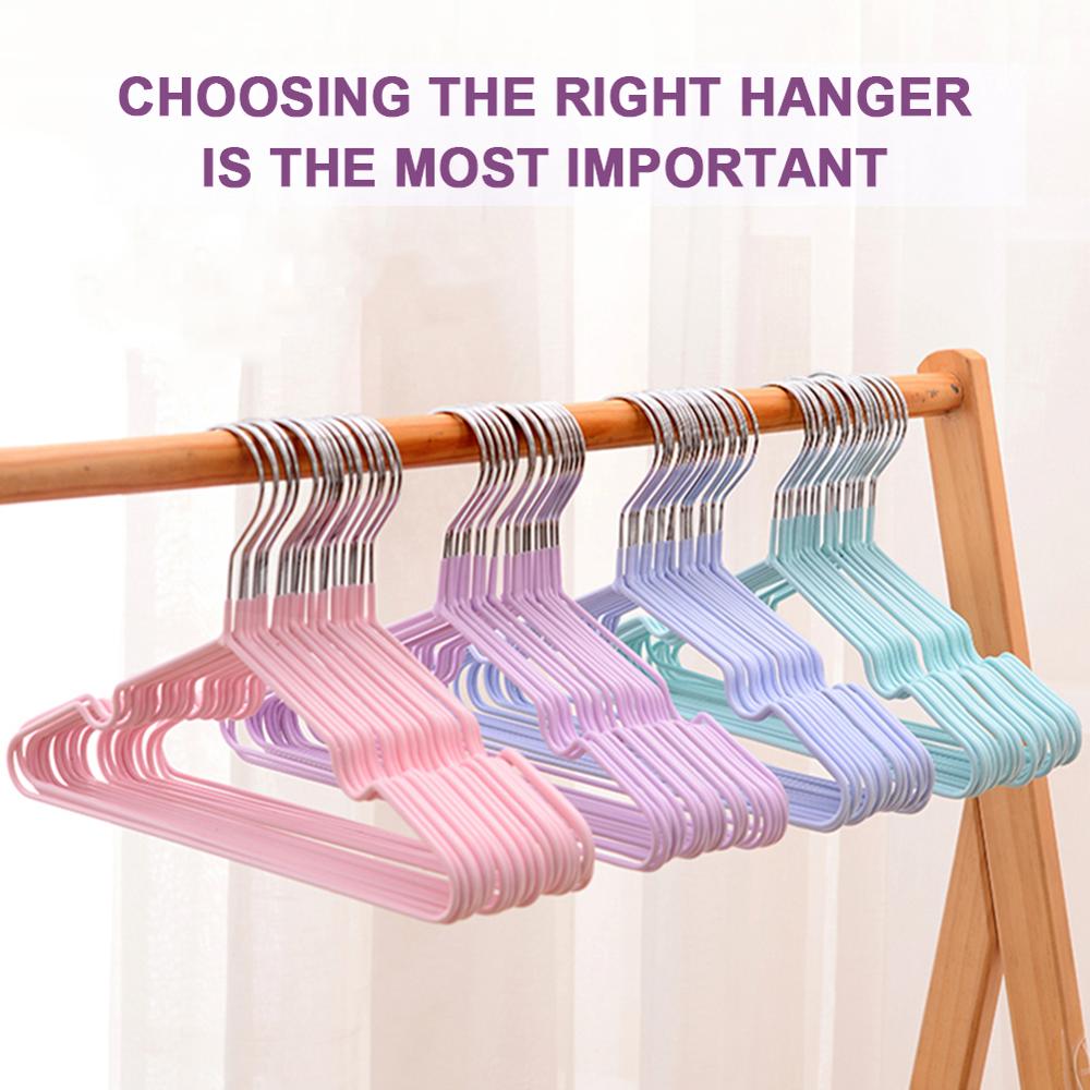 10pcs Children Adult Clothes Hanger Clothes Drying Rack Non-Slip Metal Shirt Hook Hangers Coat Hanger Clothes Accessories Rack