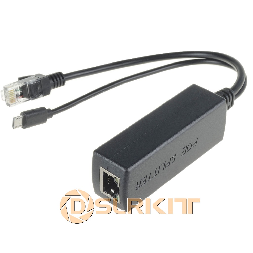 Dslrkit Actieve Poe Splitter Power Over Ethernet 48V Naar 5V 2.4A Micro Usb 4 Raspberry Pi (4 stuks)