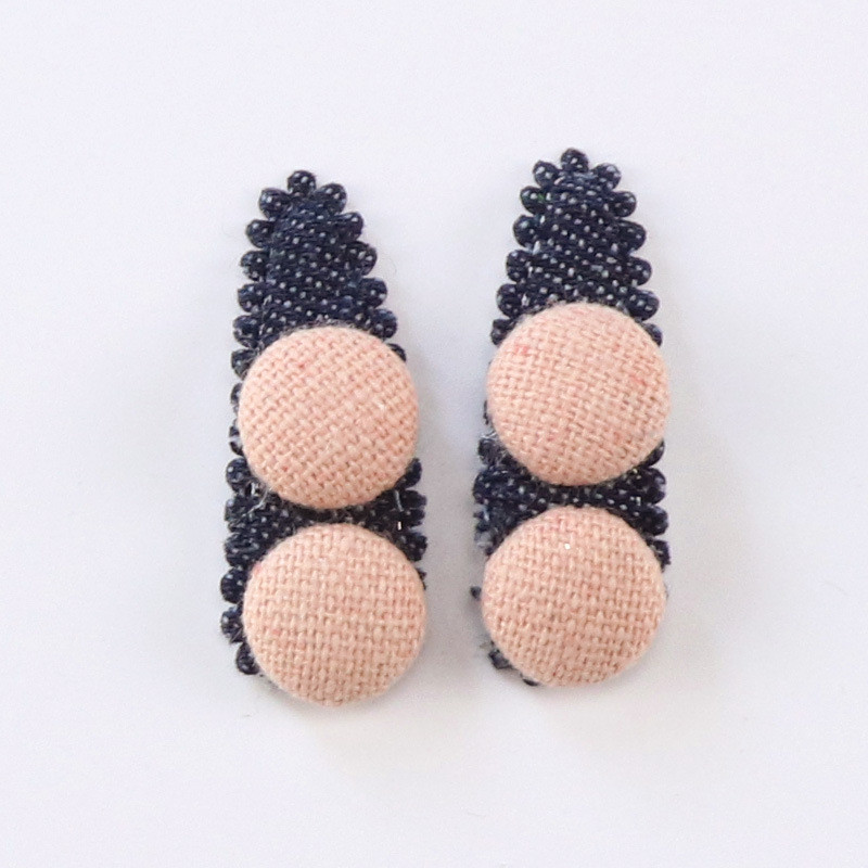2 stuks/set effen geruite bloemen haarspeldjes voor meisjes, schattige ster haarbandjes voor kinderen en babyhaaraccessoires: 08lt stuks rond