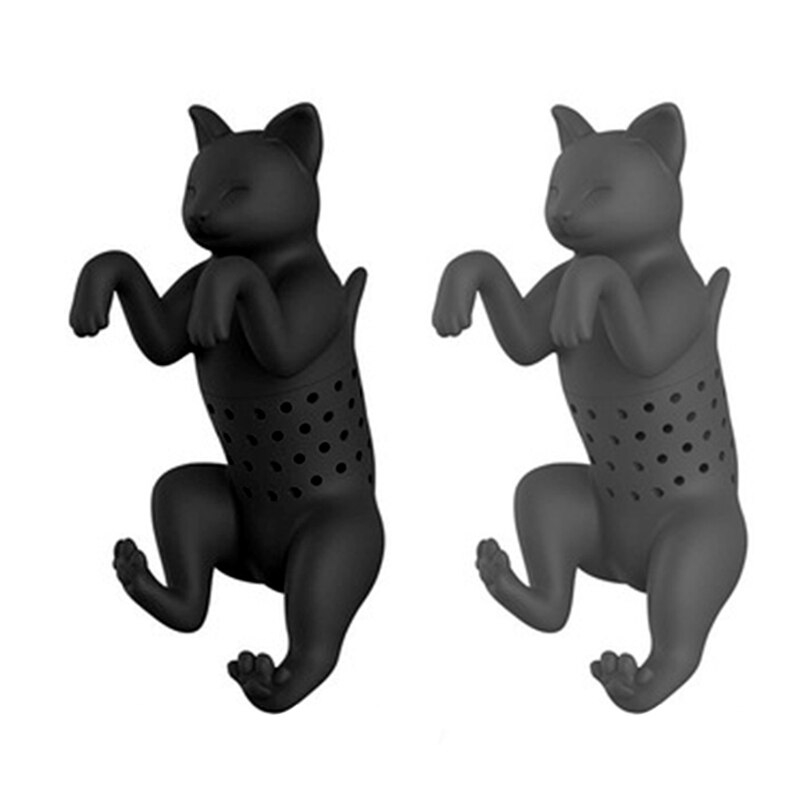 Infuseur à feuilles de thé en Silicone, mignon, Animal, chats, filtre à herbes, diffuseur d'épices, Gadget pour la maison et le bureau
