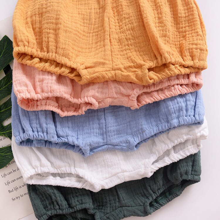 Sommer baby pige shorts baby pige solide løstsiddende korte bukser pige sommer tøj baby pige bloomers