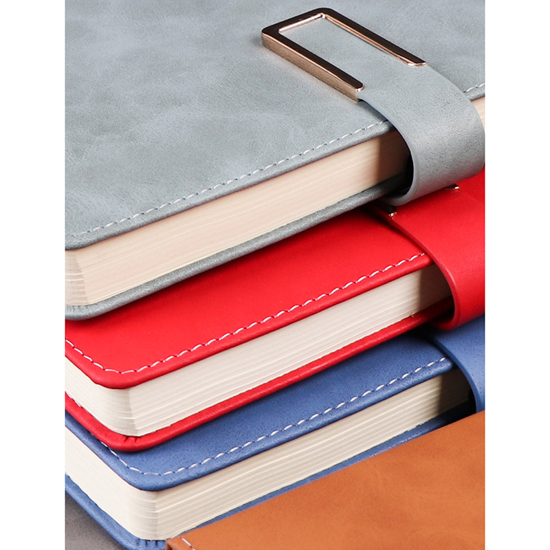 Business PU Leather Notebook Hardcover Diary Essential Sense Cover Notepad Ribbon Bookmark Multicolor Optional