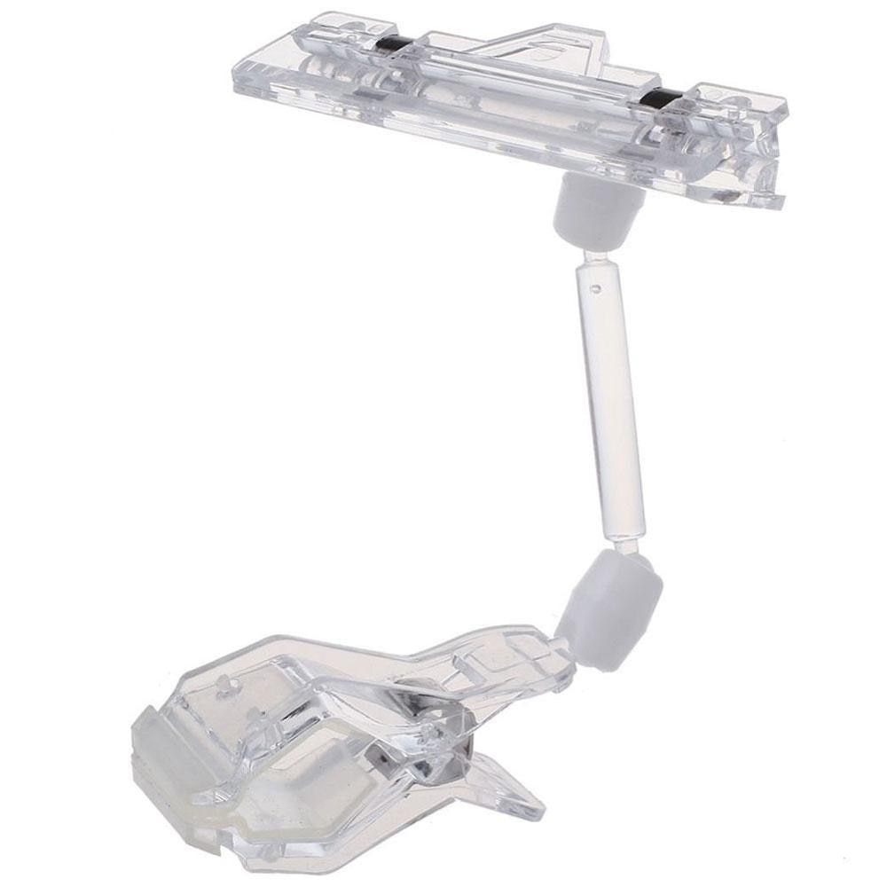 1pc genomskinliga plastkort display stativ dubbla clips justerbar skylt kort display hållare företag reklam mapp 3.3 " 4.95 "