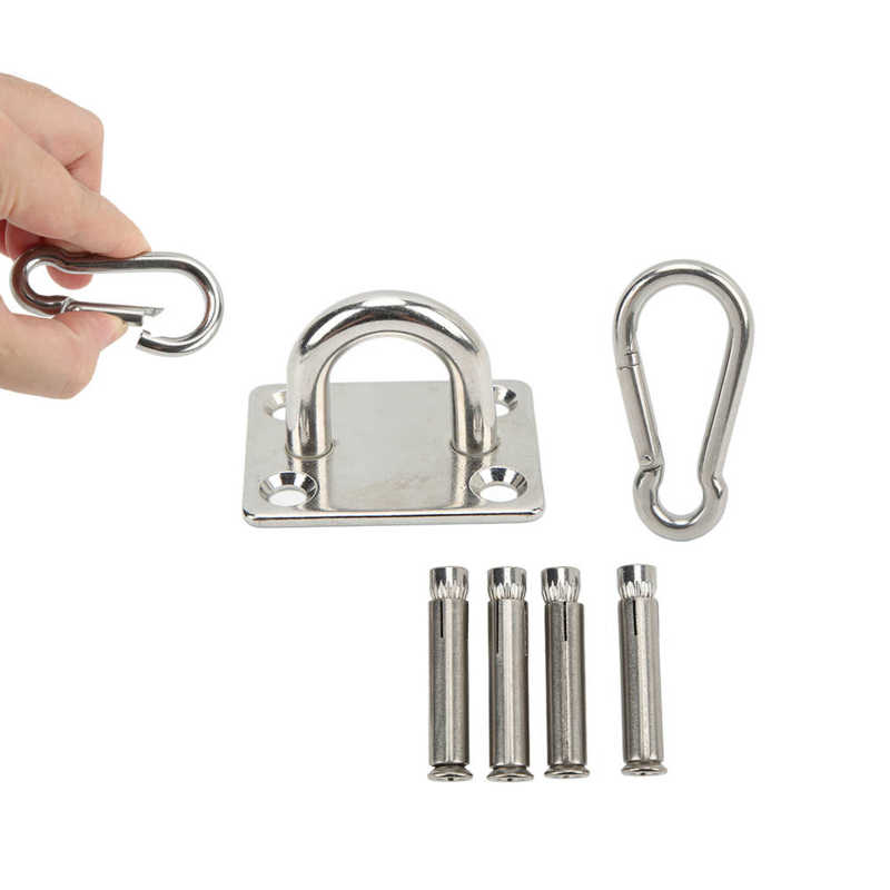 Ceiling Hanging Kit Stainless Steel Ceiling Hanging Kit Unbreakable Convenient Firm Connection Rustproof for Yoga Training for