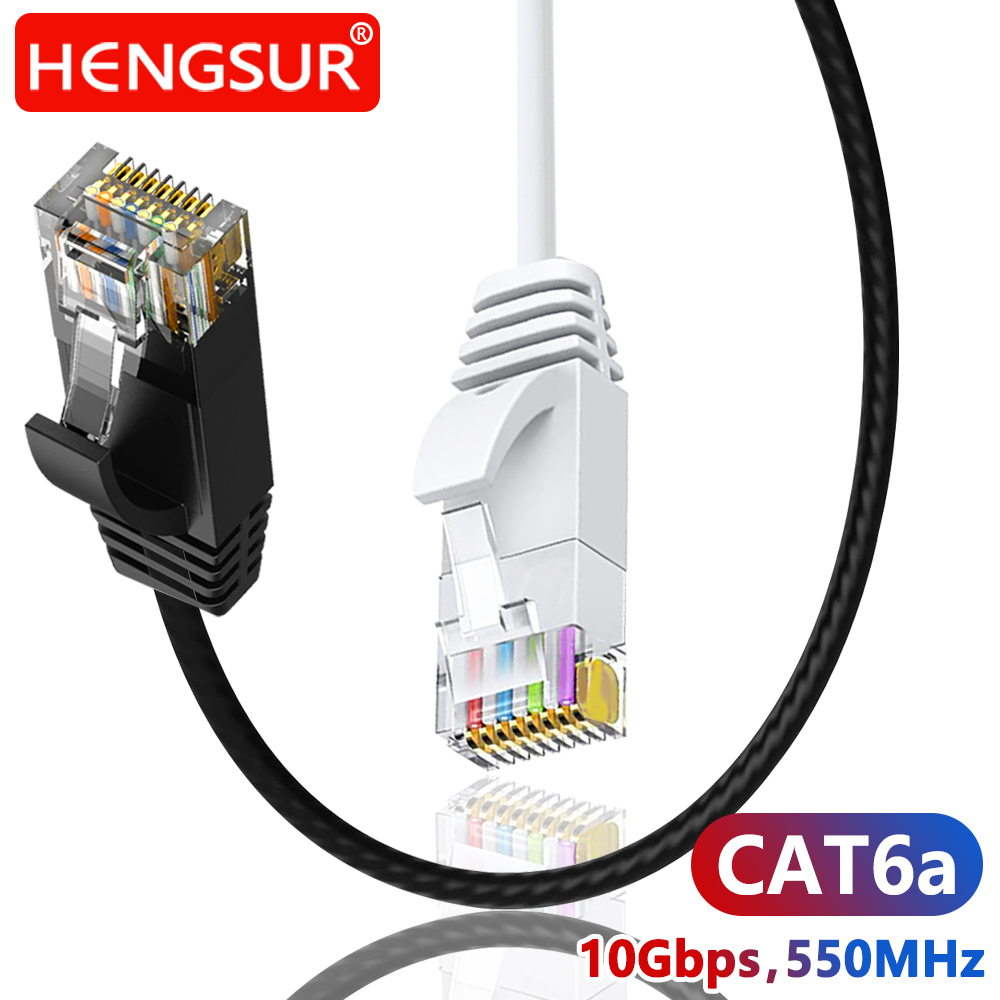 Cat6A Ethernet-kabel 10Gbps Slim Lan-kabel UTP Netwerk Patchkabel Voor PS PC Internet Modem Router Cat 6a Kabel Ethernet