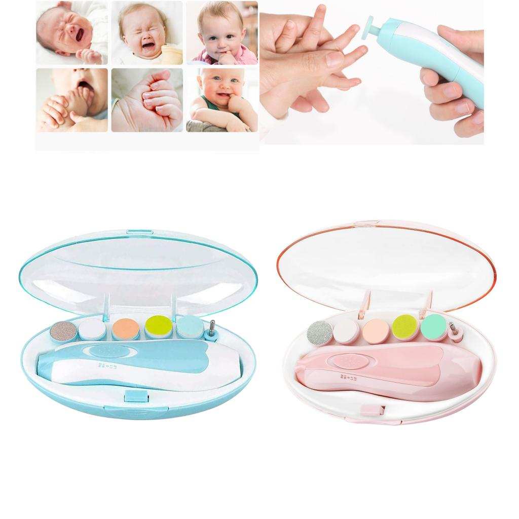 Elektrische Baby Nail File Clippers Trimmer Peuter Tenen Trim Nagels Polish Care Kit Draagbare Pedicure Clipper Schaar