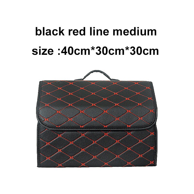 Auto Kofferraum Organizer Kasten Organizer für autos Falten Kasten Auto zubehör innen Lagerung Kasten für stamm Auto produkte: Schwarz rot Mittel1