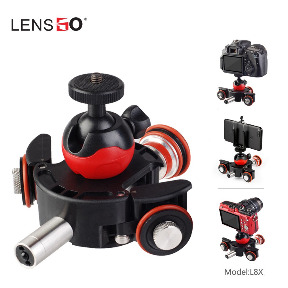 LENSGO caméra vidéo piste dolly motorisé électrique curseur moteur Dolly camion voiture pour Nikon Canon Sony DSLR caméra 3 roues dolly