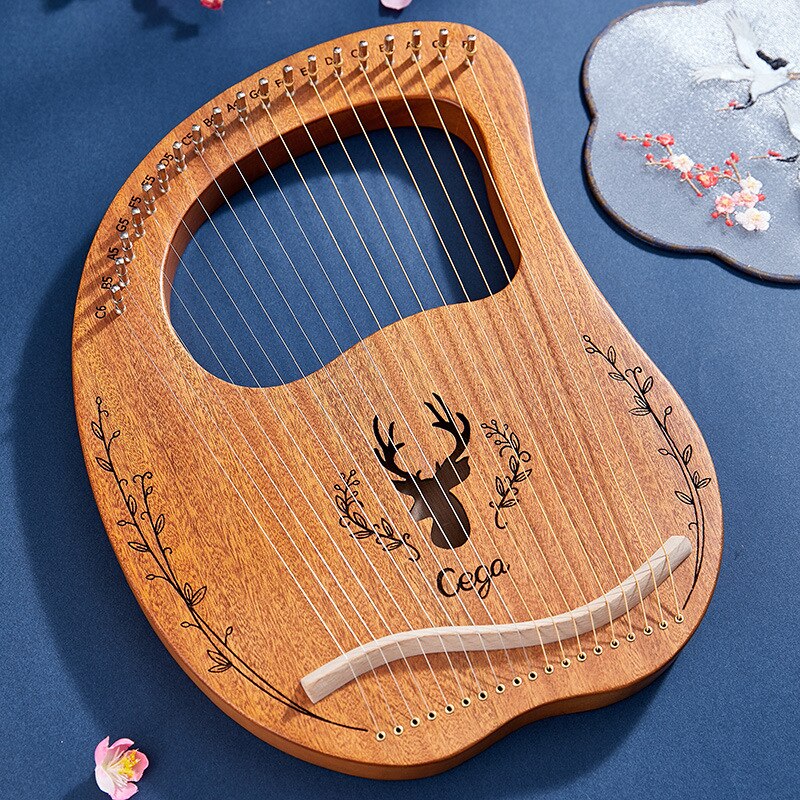 Petite harpe Portable à 19 cordes, facile à apprendre, Piano de Niche, Instrument à cordes en bois pour débutants: 19 String-Wood 2